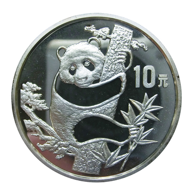 China Panda Silbermünze 1987 PP  - 1 Unze