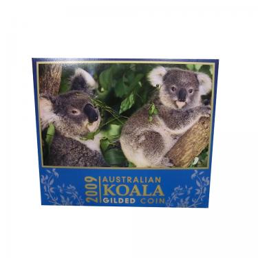 Silbermünze Koala 2009 - 1 Unze gilded mit Box und COA