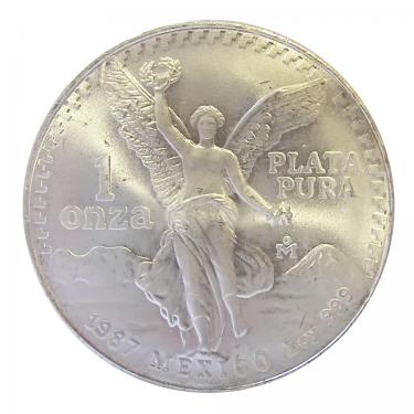 Silbermünze Mexiko Libertad Siegesgöttin 1987 - 1 Unze