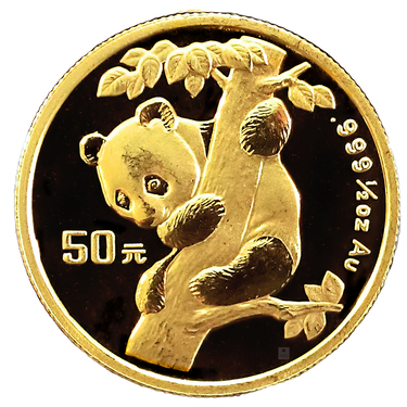 China Panda Goldmünze 1996 - 1/2 Unze