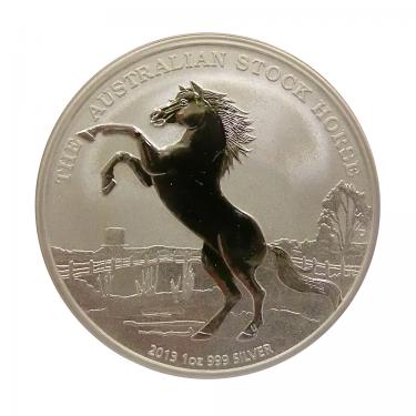 Silbermünze Australien Stock Horse 2013 - 1 Unze 999 Feinsilber mit Zertifikat