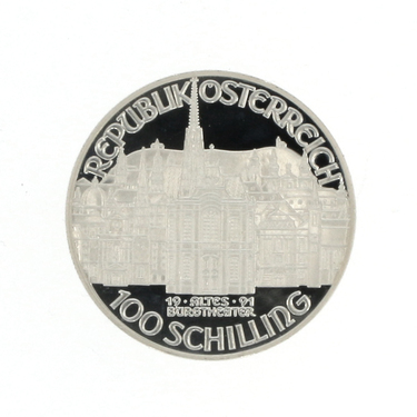100 Schilling Silbermnze von 1991 bis 2001 PP