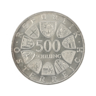 500 Schilling Silbermnze 1983-2001 - 22,2 Gramm Feinsilber
