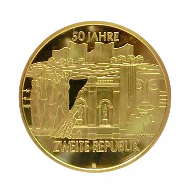 Österreich Goldmünze 1000 Schilling 50 Jahre Zweite Republik 1995 - 16,0 gr. Feingold