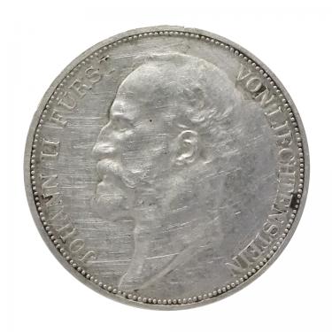 Silbermnze 2 Kronen Johann II. Liechtenstein 1915