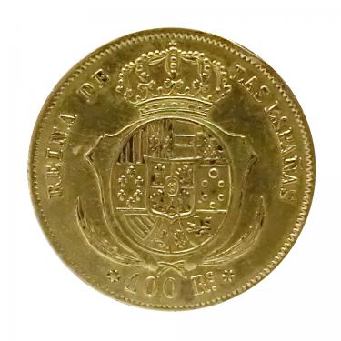 Goldmünze 100 Reales Isabell II. Spanien 1861