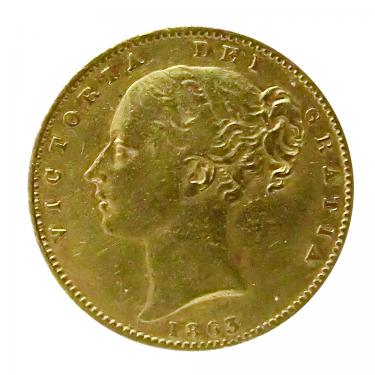 1 Pfund Sovereign Victoria Jugend Goldmünze Wappen