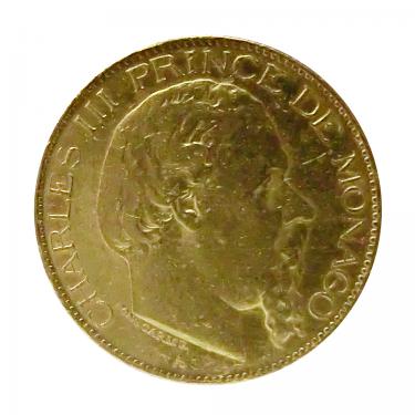 Monaco 20 Francs Goldmünze Charles III 1879 A