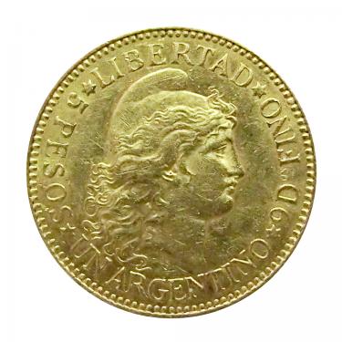 Argentinien Goldmünze 5 Pesos 1882-1889