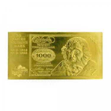 20 JAHRE DEUTSCHE MARK 1000 DM BANKNOTE IN GOLD