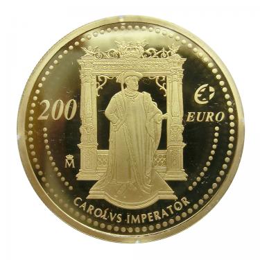 Goldmünze 200 Euro Große Europäer Spanien Juan Carlos V. 2006 PP