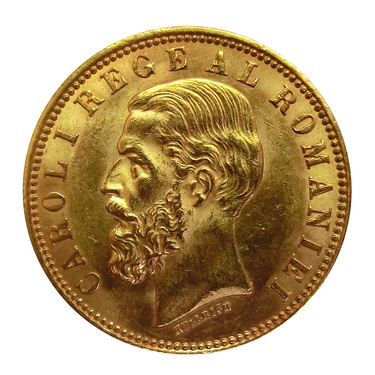 Goldmnze 20 Lei Rumnien 1890