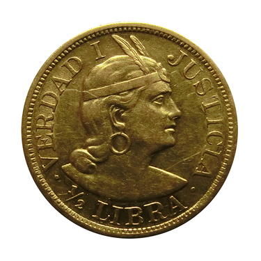 Peru Goldmünze 1/2 Libra - 3,66 Gramm Feingold