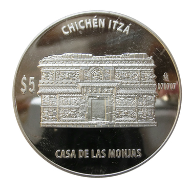 Silbermünze Mexiko Chichen Itza La Iglesia Proof 2012 - 1 Unze