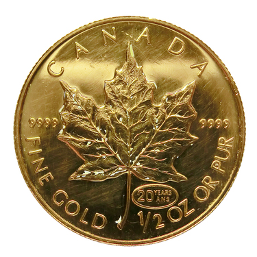 Maple Leaf Goldmünze 1999 Privy Mark 20 Jahre - 1 Unze 999,9 Feingold