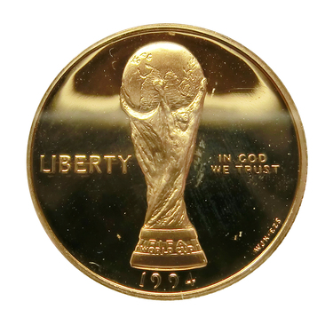 Goldmünze 5 Dollar  USA Fifa World Cup 1994 polierte Platte