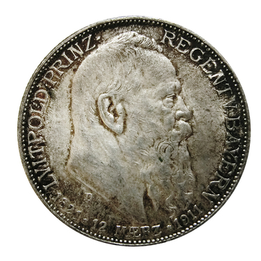 2 Mark Silbermünze Luitpold, Bayern 1911 - J.48