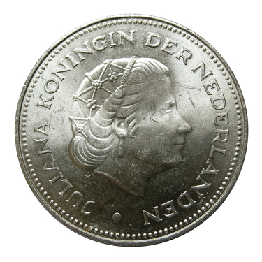 Silbermünze Königin Juliana Niederlande Jubiläumsmünze 10 Gulden