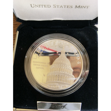Silbermnze 200 Jahre U.S. Capitol Gedenk - Dollar USA 1994 PP