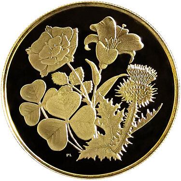 Goldmnze Kanada 350 Dollar Four flowers 1998 PP