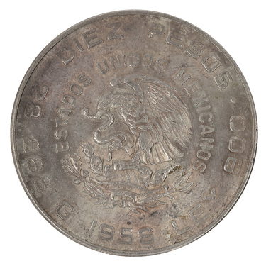 Mexiko Hidalgo Silbermnze - 10 Pesos