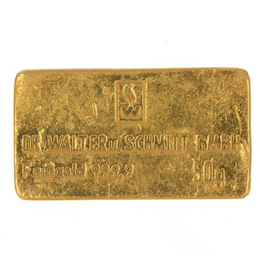 Goldbarren 50 Gramm von Dr. Walter und Schmitt