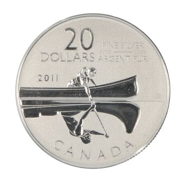 Silbermünze Kanada 1/4 Unze  Kanu 2011