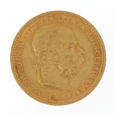 10 Kronen Österreich Goldmünze - 1892-1906 mit Kranz - 3,05 Gramm