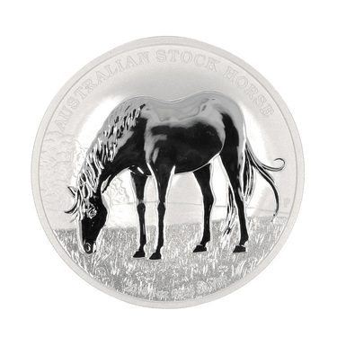 Silbermünze Australien Stock Horse 2016 mit Zertifikat - 1 Unze 999 Feinsilber