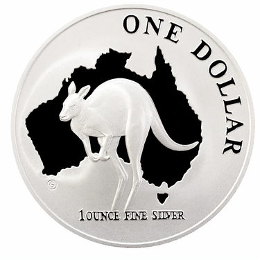 Silbermünze Kangaroo 2000 - 1 Unze polierte Platte