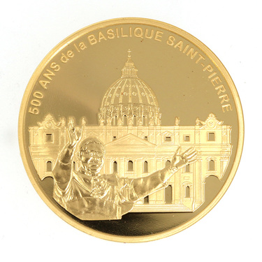 Goldmünze 10 Euro Frankreich 2006 Petersdom Papst
