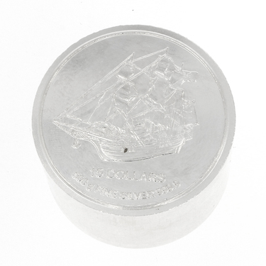 Silber-Mnzstange mit Dose Cook Islands - 500 Gramm