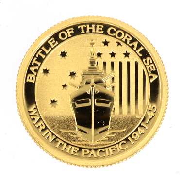 Goldmünze Battle of the Coral Sea 2015 - 1/10 Unze