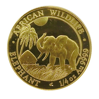 Goldmünze Somalia Elefant 2017 - 1/4 Unze