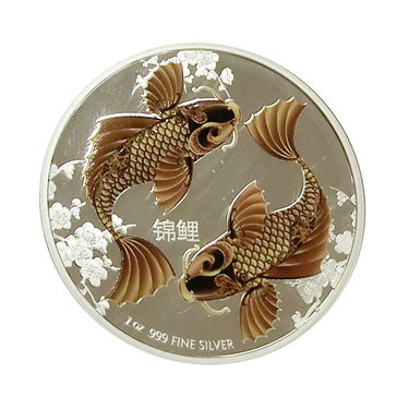 Silbermünze Niue Feng Shui - Koi Karpfen 2012 PP - 1 Unze 999 Feinsilber
