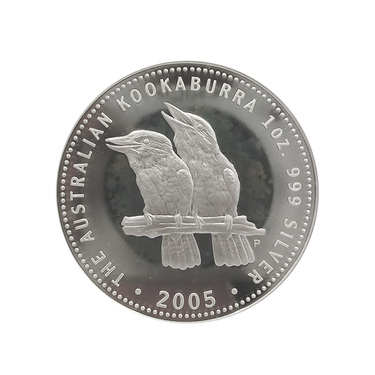 Silbermünze Kookaburra 2005 coloriert - 1 Unze
