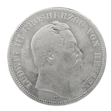 5 Mark Silbermünze Ludwig III. von Hessen 1875-1876 - J.67