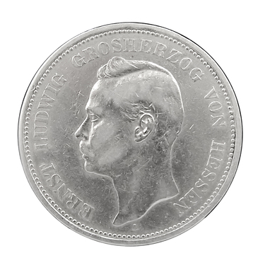 5 Mark Silbermünze Ernst Ludwig von Hessen 1895-1900 - J.73