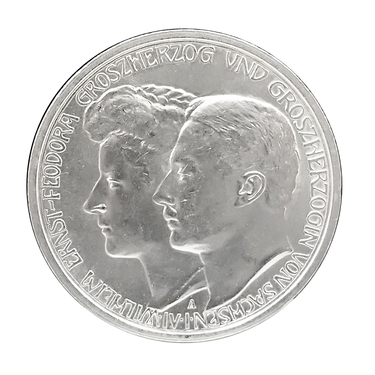 3 Mark Silbermünze Wilhelm Ernst von Sachsen 1910 - J.162