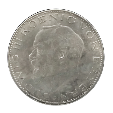2 Mark Silbermünze Ludwig III. von Bayern 1914 - J.51