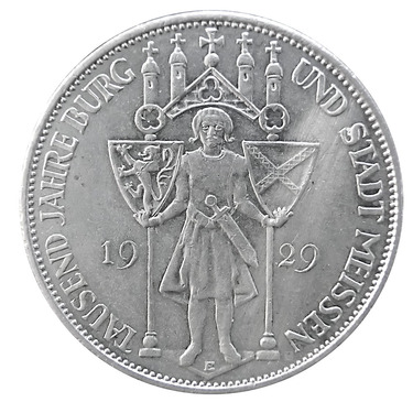 3 Mark Silbermnze 1000 Jahre Meien 1929 - J.338