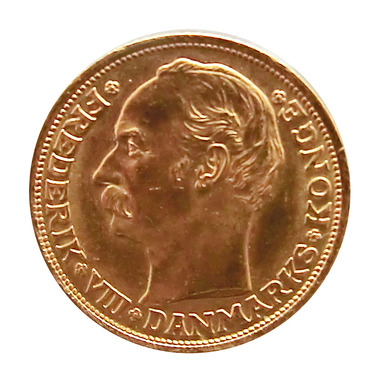 Dänemark König Frederik VIII Goldmünze - 10 Kronen