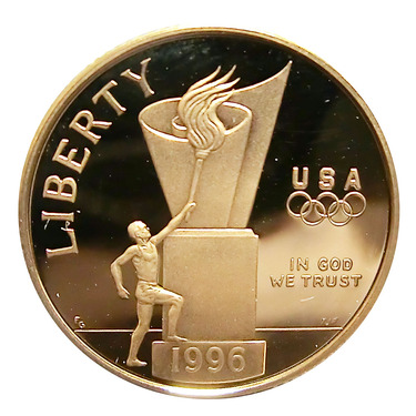 USA Olympia Atlanta 1996 Goldmünze - 5 Dollar - 7,52 Gramm ohne Etui und COA