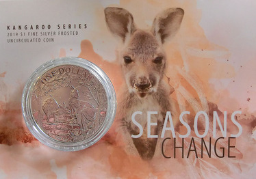 Silbermünze Kangaroo 2019 Seasons Change - RAM - 1 Unze Feinsilber geblistert