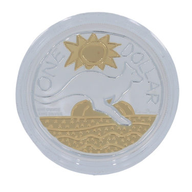 Silbermünze Kangaroo 2009 - RAM - 1 Unze Feinsilber gilded - mit BOX und Zertifikat