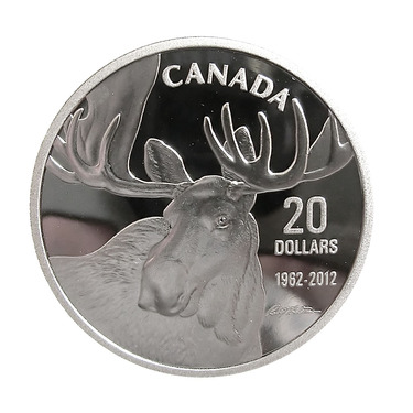 Silbermünze Canada Bateman Elch 2012 PP - 1 Unze 999,9 Feinsilber