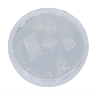 Silbermünze Canada - 40 Jahre Canada´s Nationalflagge 2005 - 999,9 Feinsilber - PP