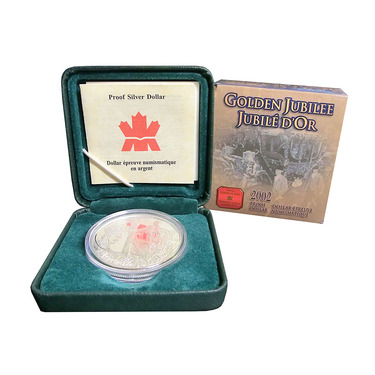 Silbermünze Canada Golden Jubilee 2002 - 925 Sterlingsilber PP