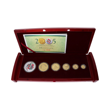 China Panda Gold and Lunar Premium Set 2005