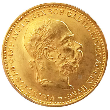 20 Kronen Österreich Goldmünze - 1892-1905 mit Kranz, 6,09 Gramm